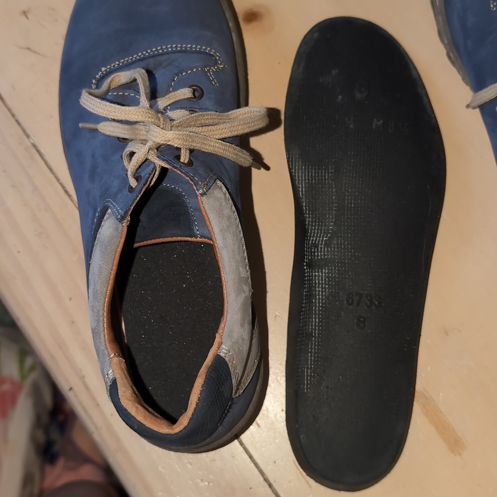 V Italia Blue and Gray Suede Sneakers - Picture 7 of 9